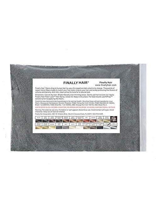 Finally Hair Finally Hair Building Fiber Refill 100 Grams Light Salt & Pepper Hair Loss Concealing by Finally Hair (Light Salt & Pepper) 