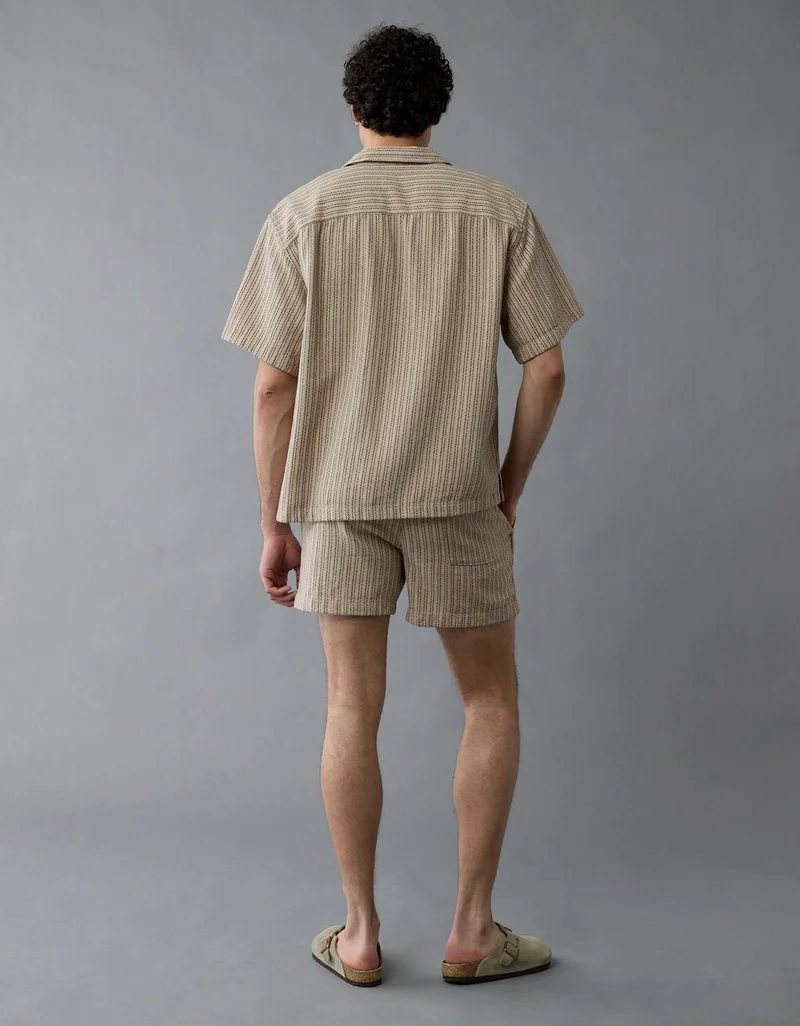 امريكان ايجل قميص مخطط بأزرار للمسبح