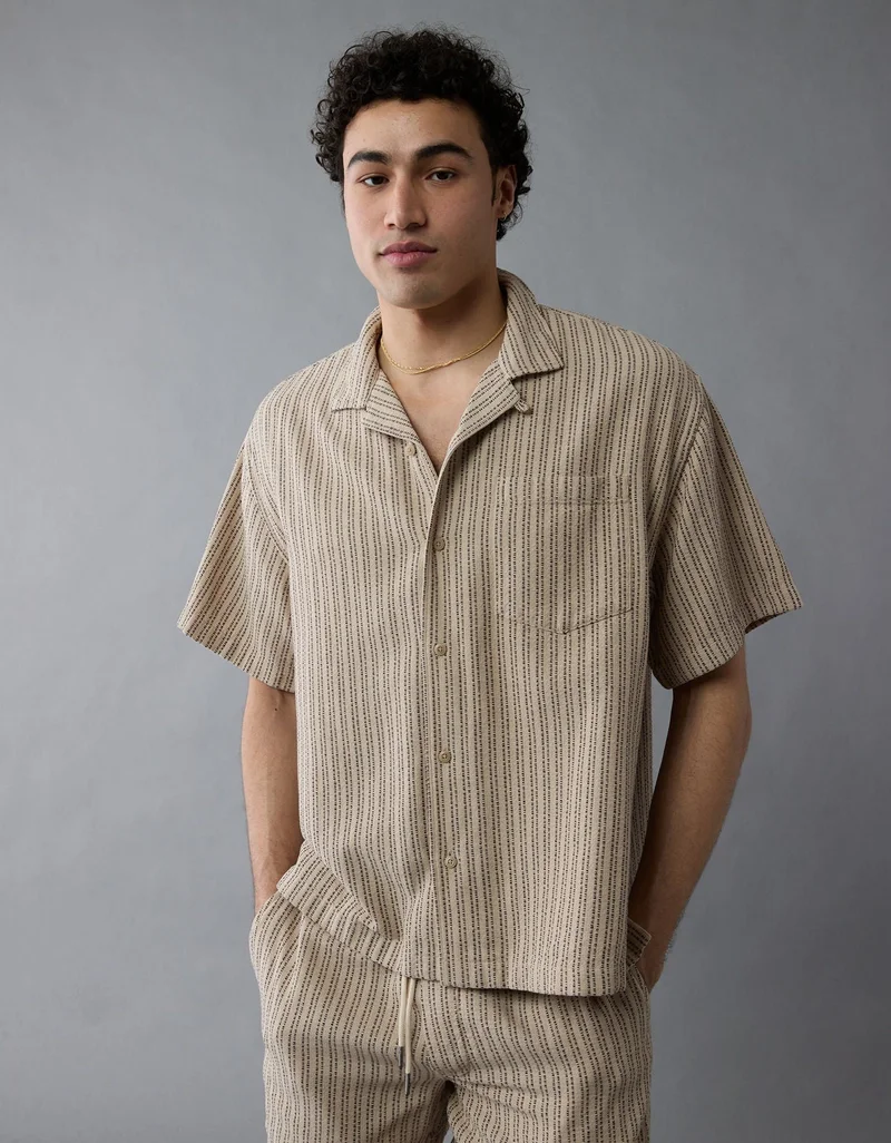 AE Striped Button-Up Poolside Shirt