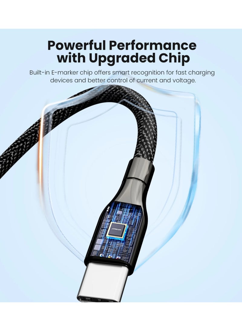 VYVYLABS High Quality Hardcore Series Fast Charging Cable Type-C to Type-C 100W, PD 100W Super Fast Charging Black - Image 5