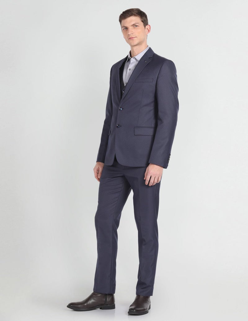 Arrow Reversible Waistcoat Regular Fit Suit Navy - Image 5
