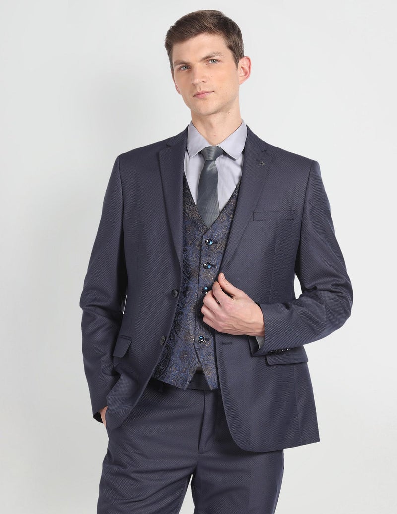 Arrow Reversible Waistcoat Regular Fit Suit Navy - Image 2