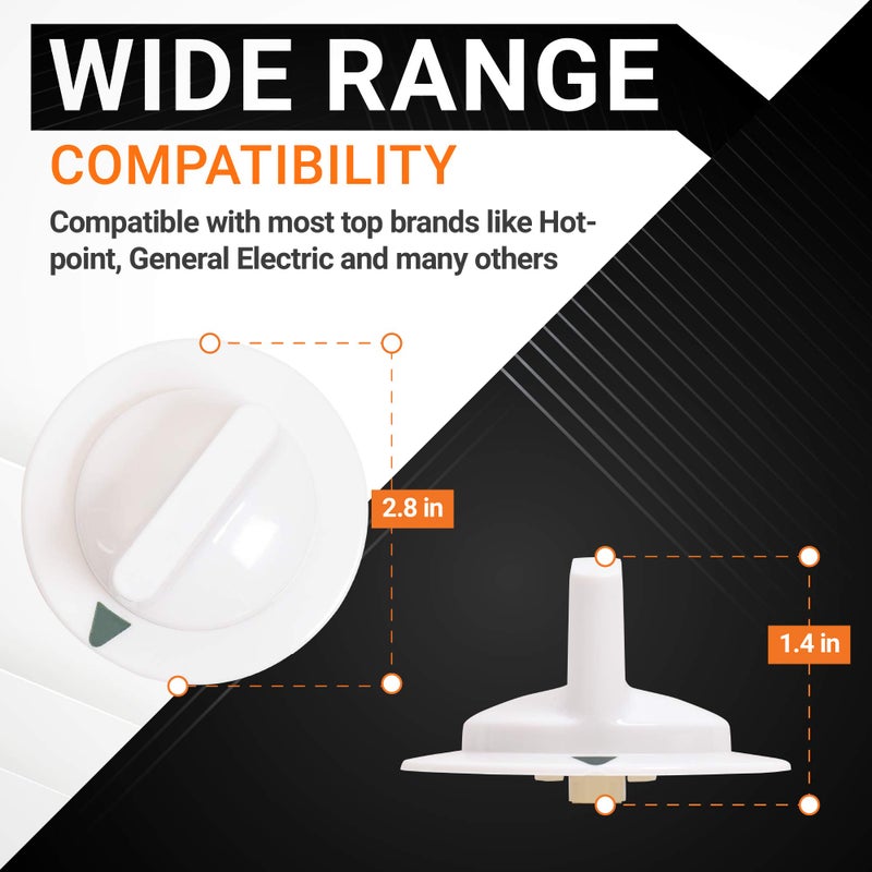 مقبض التحكم في مؤقت المجفف Bluestars We1M652 مع حلقة معدنية مطورة - متوافق مع Hotpoint Htdx100Em8Ww Htdx100Ed6Ww Htdx100Em6Ww Htdx100Gm8Ww Htdx100Ed2Ww Ge Dryers 1264289 Ap3995164 Ps1482196 - Image 2