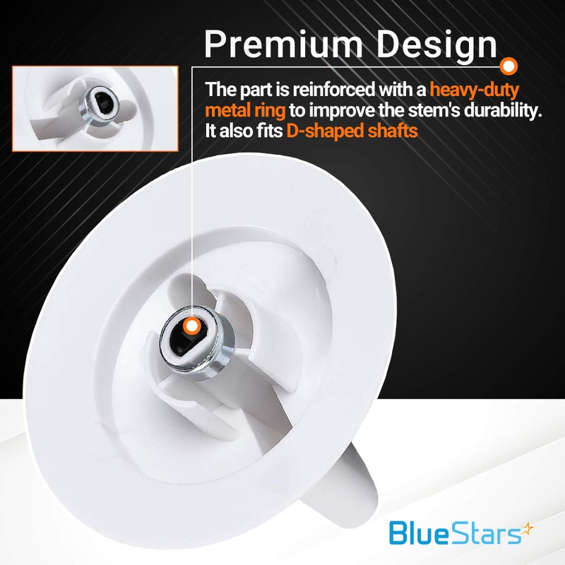 مقبض التحكم في مؤقت المجفف Bluestars We1M652 مع حلقة معدنية مطورة - متوافق مع Hotpoint Htdx100Em8Ww Htdx100Ed6Ww Htdx100Em6Ww Htdx100Gm8Ww Htdx100Ed2Ww Ge Dryers 1264289 Ap3995164 Ps1482196 - Image 5