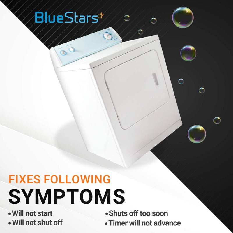 مقبض التحكم في مؤقت المجفف Bluestars We1M652 مع حلقة معدنية مطورة - متوافق مع Hotpoint Htdx100Em8Ww Htdx100Ed6Ww Htdx100Em6Ww Htdx100Gm8Ww Htdx100Ed2Ww Ge Dryers 1264289 Ap3995164 Ps1482196 - Image 3