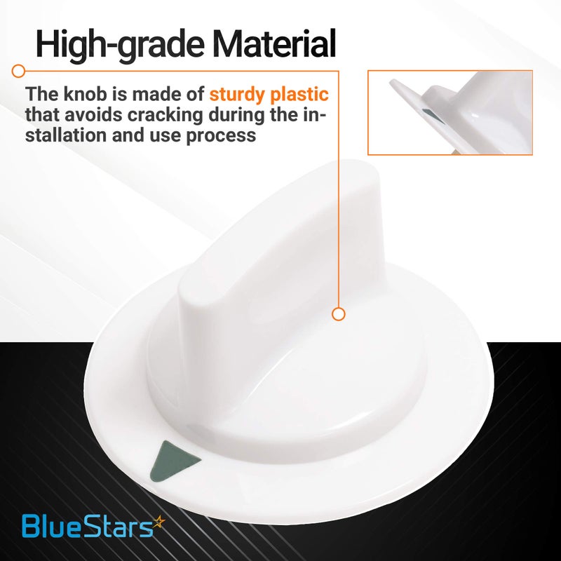 مقبض التحكم في مؤقت المجفف Bluestars We1M652 مع حلقة معدنية مطورة - متوافق مع Hotpoint Htdx100Em8Ww Htdx100Ed6Ww Htdx100Em6Ww Htdx100Gm8Ww Htdx100Ed2Ww Ge Dryers 1264289 Ap3995164 Ps1482196 - Image 4