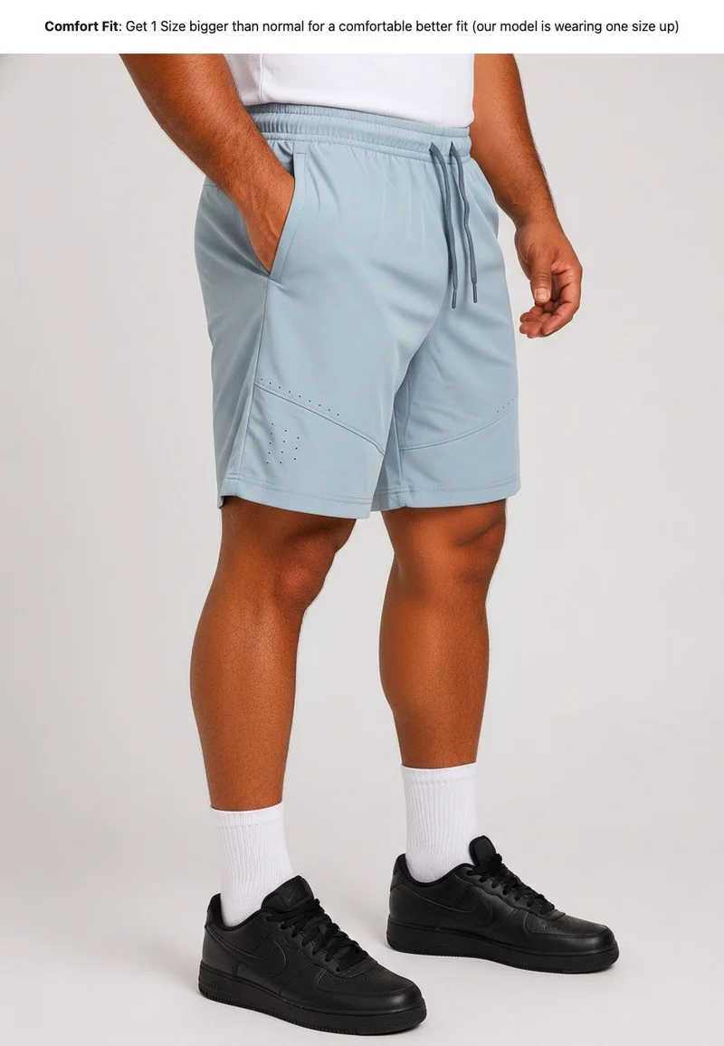 Prima Ace Sky Blue Men's Shorts Gym Addict Premium Sky Blue for Men | Best Price UAE