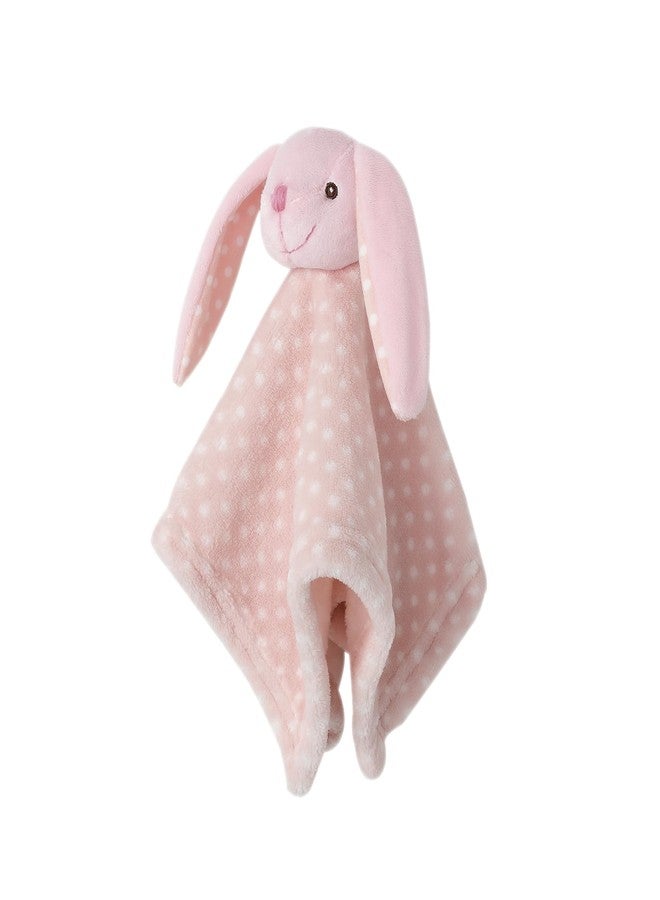 CREVENT Cozy Plush Baby Security Blanket Loveys for Baby Girls Boys, Stuffed Animal Ring Rattle Shaker Toy for Newborns (Bunny) - Image 2