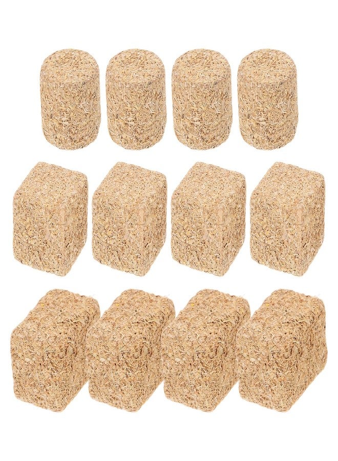 VOSCHOIX 12pcs Mini Hay Bales, Miniature Fake Hay for Decoration, Mini Haystack Bales for Mini House Decoration Garden Decoration DIY Autumn Harvest Craft - Image 1