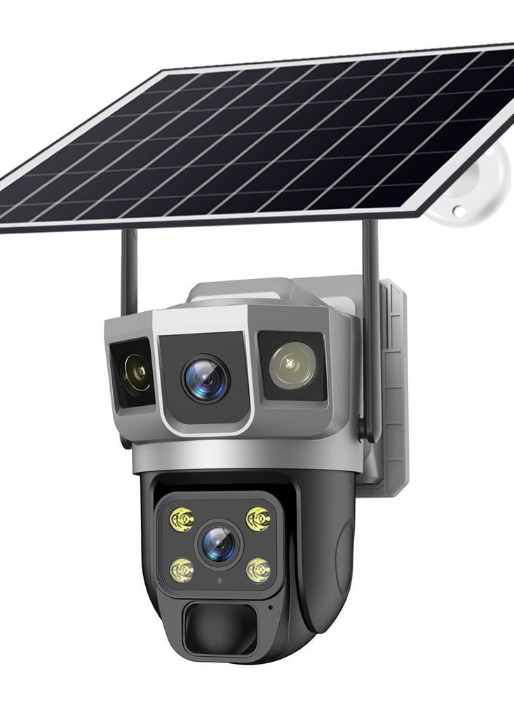 3-Inch 200MP Dual-Lens 360° 4G Wireless Security Camera with Solar Power, Low-Light Night Vision, Dual-Light Source, Motion Sensor Monitoring for Indoor and Outdoor Use - Image 1