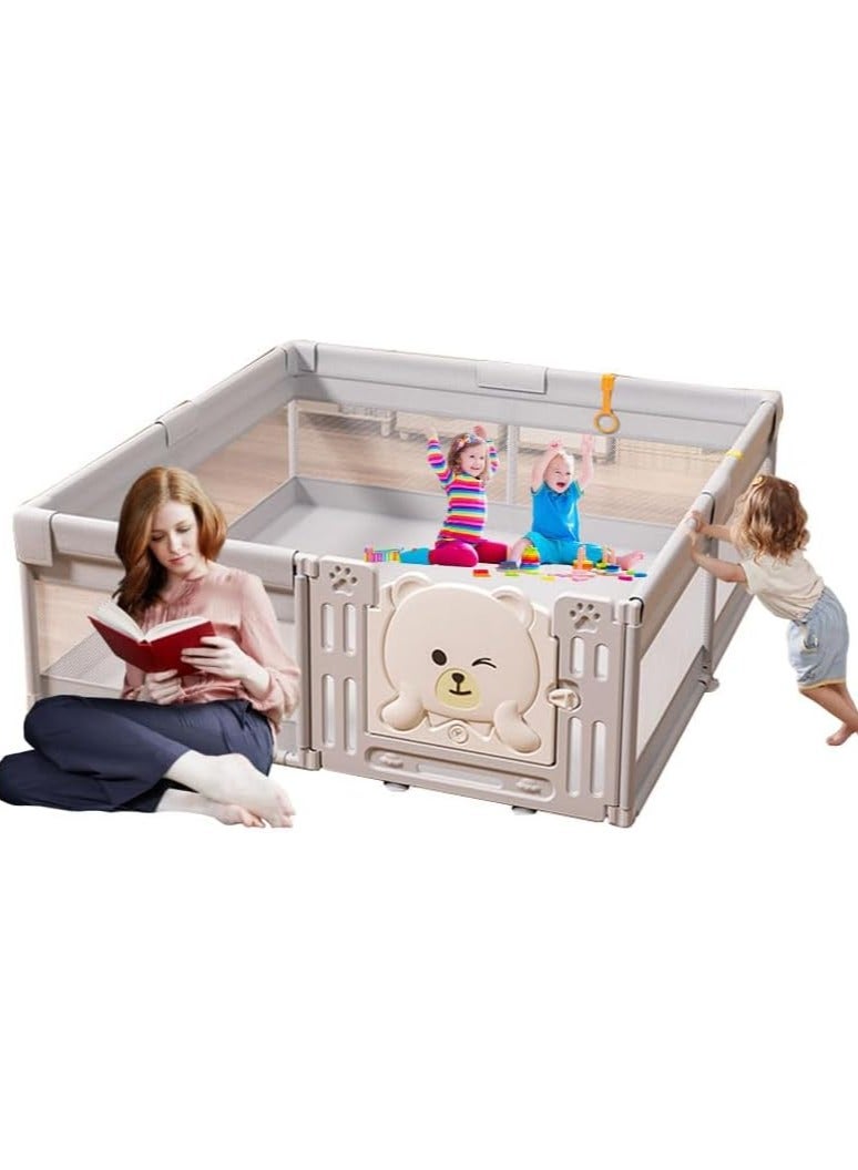 DubaiGallery Baby Playpen for Babies and Toddlers Baby Bassinets Bedside Sleeper 150*180*65CM - Image 2