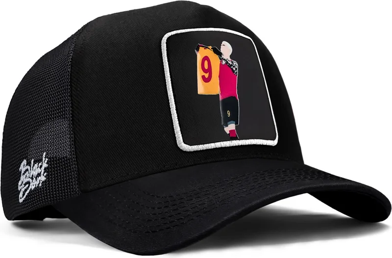 Black Börk BlackBörk V1 Trucker Football Player - Black Cap with 3 Code Logo