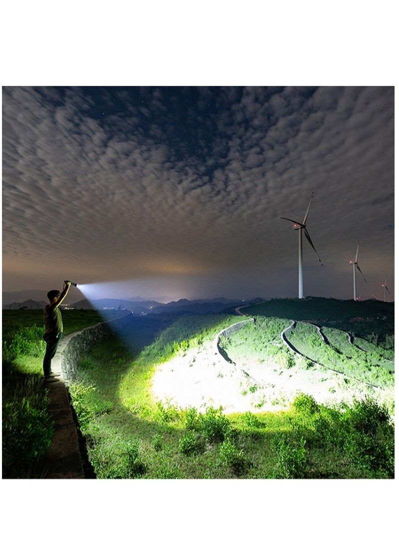 Super Bright LED Flashlight USB Rechargeable,XHP90 High Power  Zoomable Waterproof Flashlights with 3 Modes Handheld Flash Light for Outdoor Home Emergency Gifts - Image 2