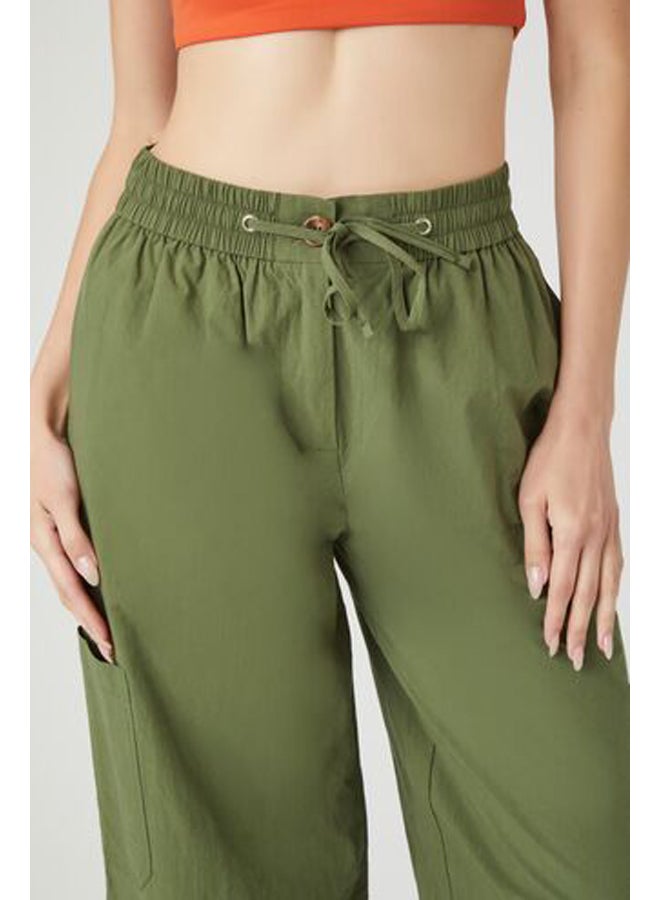 FOREVER 21 Cotton High-Rise Wide-Leg Pants - Image 5
