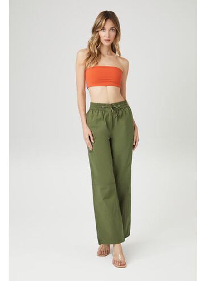 FOREVER 21 Cotton High-Rise Wide-Leg Pants - Image 4