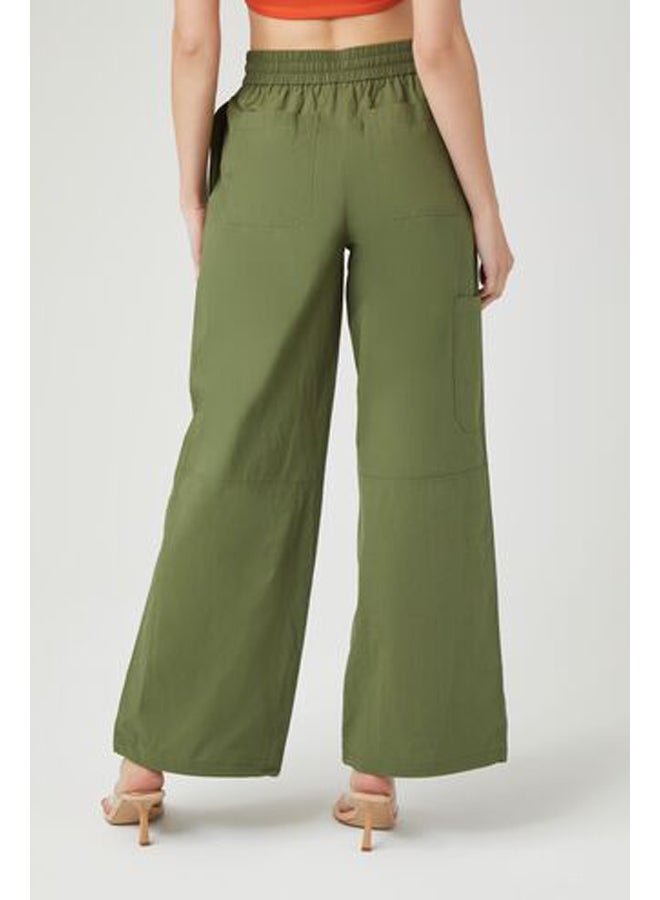 FOREVER 21 Cotton High-Rise Wide-Leg Pants - Image 3