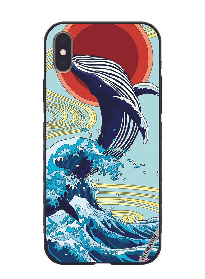 VR CREATIVE Protective Case Cover For Apple iPhone X/XS Dolphin Design Multicolour - Image 1