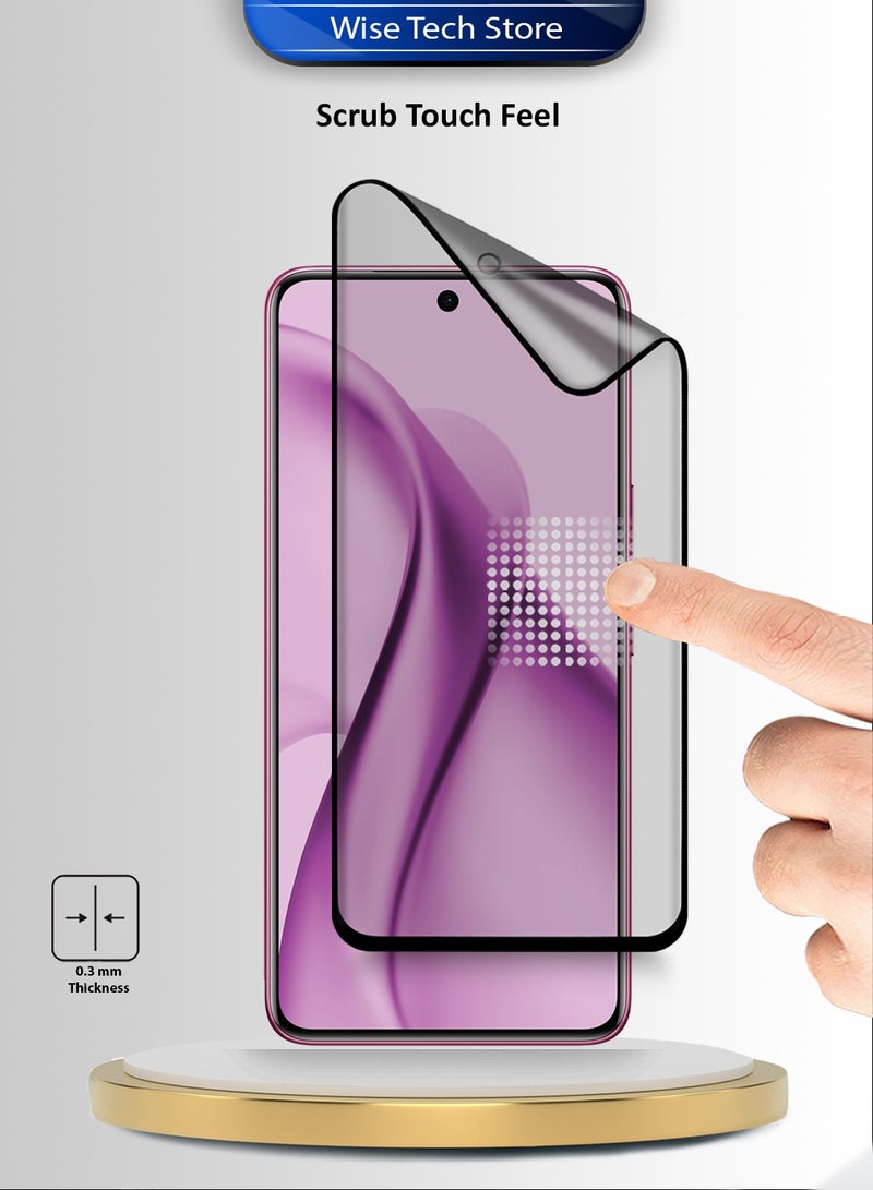 Wtech vivo V60e 5G 2025 Premium Nano Ceramic Full Glue Full Cover Matte Flexible Screen Protector (MSCNMN) - Clear/Black - Image 4