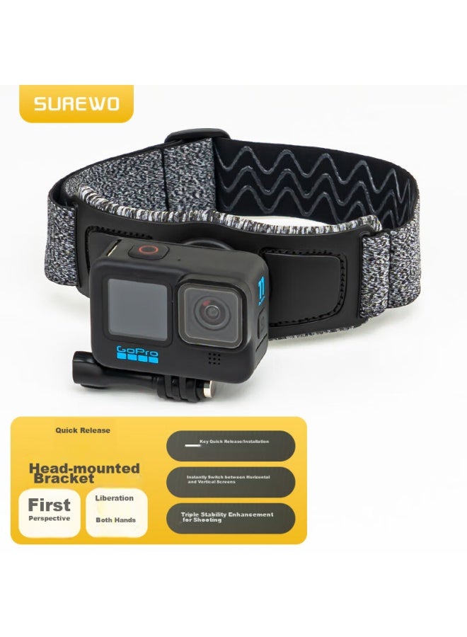 Surewo Quick-release Mount For Action Camera, Compatible With Dji Osmo Action 4/3, Gopro 13/12, Insta360, First-person Perspective Shooting Accessory - Image 1