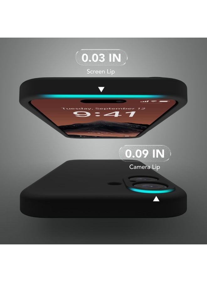 SUYDANBOX Magnetic for iPhone 16 Case, Compatible with MagSafe, [Full Camera Protection][Screen Protector] Silicone Shockproof Protective Phone Case for iPhone 16 6.1", Black - Image 4