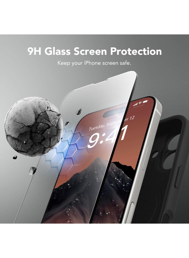 SUYDANBOX Magnetic for iPhone 16 Case, Compatible with MagSafe, [Full Camera Protection][Screen Protector] Silicone Shockproof Protective Phone Case for iPhone 16 6.1", Black - Image 5