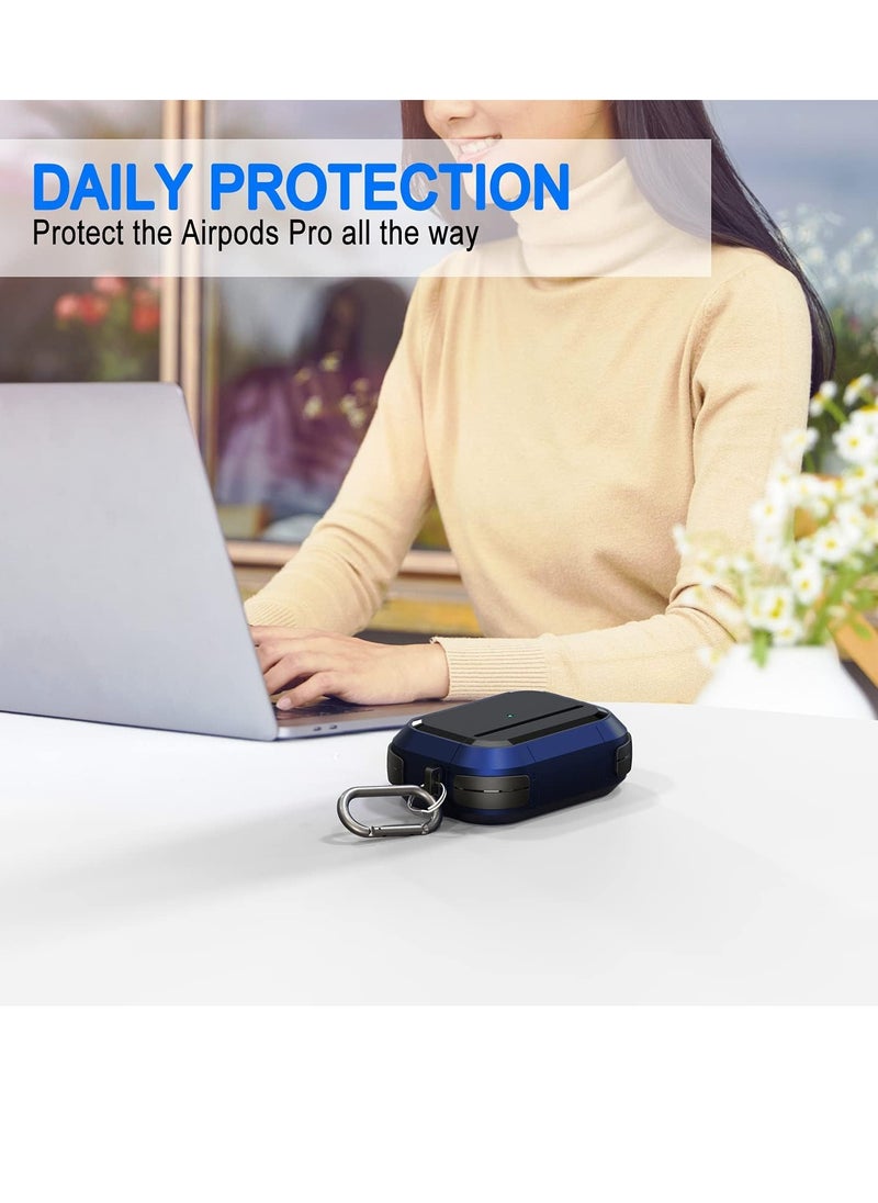 ELTRAZONE Upgraded [Secure Lock] Armor Airpod Pro Case, Fibuntun Shockproof AirPods Pro Cover Cool iPod Pro Case Designed for Apple Air Pod Wireless Pro Cases for Men Women  - Image 5