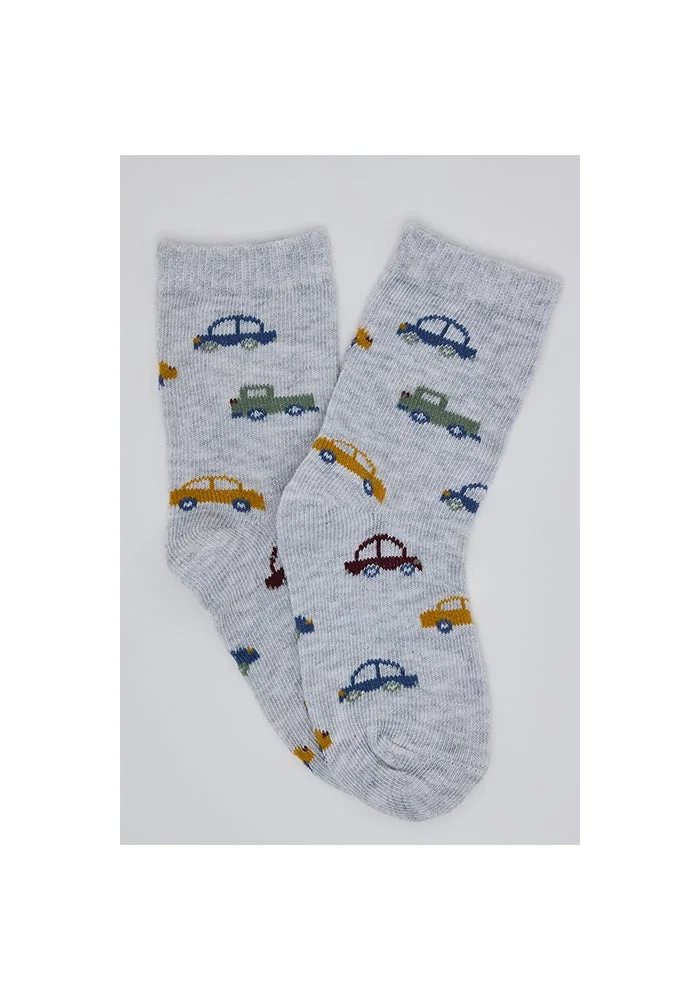 أر أند بي 3 Pack Printed Crew Socks