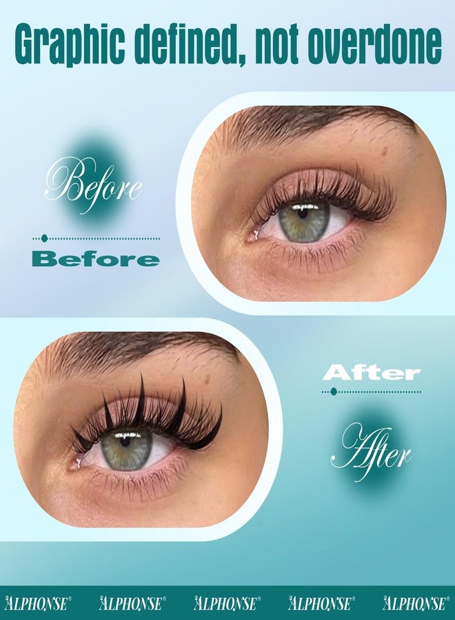 alphonse Anime Lash Clusters Fairy Manga Lashes Clusters 10-16mm Mixed Spiky Cluster Eyelash Extensions 135pcs Wispy Individual Lashes by ALPHONSE - Image 5