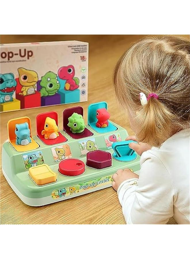 MIXDE Dinosaur Pop Up Toys for Toddlers, Educational Baby Toys 12-18 Months, Baby Toys for 1 Year Old, Early Developmental Cause and Effect Pop Up Animals Toy for Babies 12 to 24 Months  - Image 4