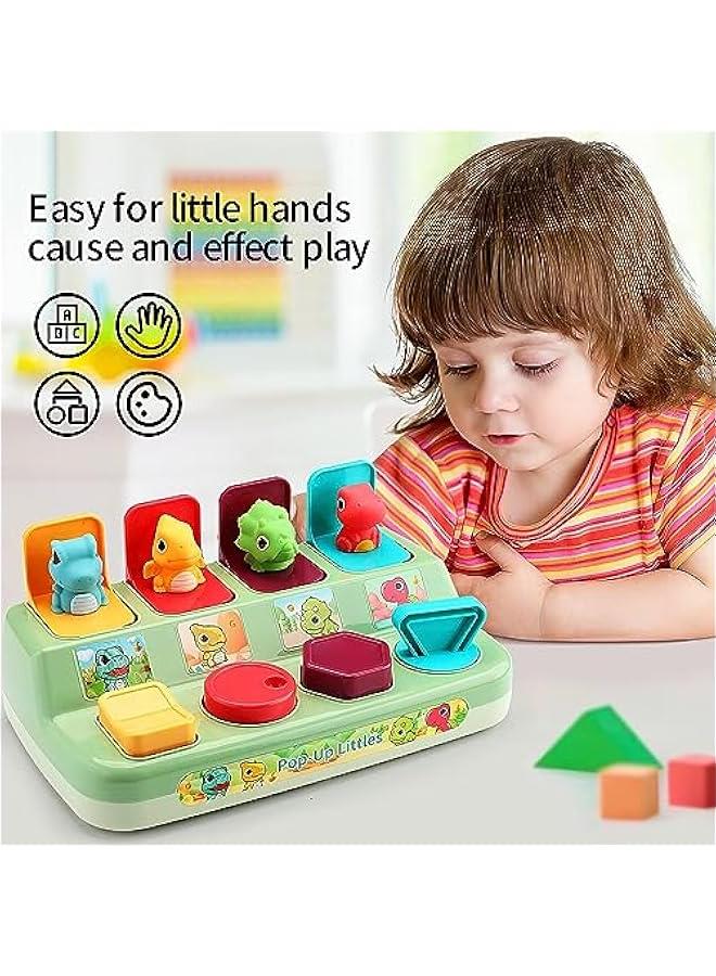 MIXDE Dinosaur Pop Up Toys for Toddlers, Educational Baby Toys 12-18 Months, Baby Toys for 1 Year Old, Early Developmental Cause and Effect Pop Up Animals Toy for Babies 12 to 24 Months  - Image 5