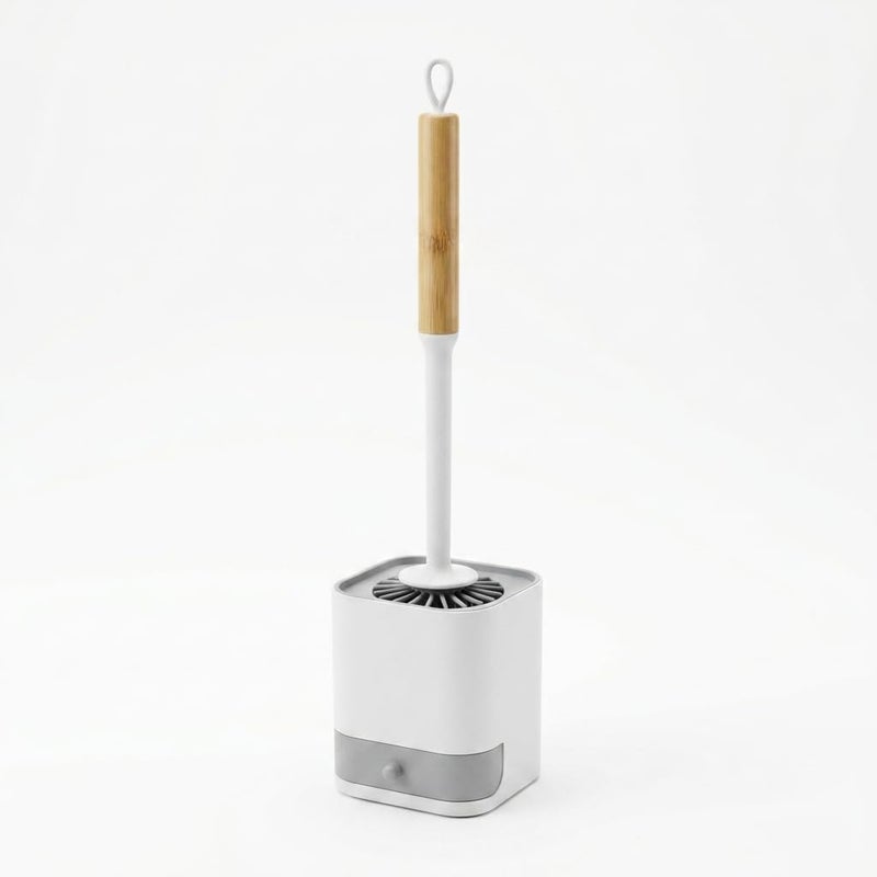 Silicone Toilet Brush with Ventilation Holder and Removable Drain Drawer – Quick Dry Hygienic Toilet Brush – Toilet Brush That Doesn't Trap Dirt - Image 1