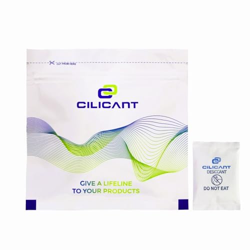 CILICAnT 5 Gram Silica Gel Packets Desiccant Dehumidifiers, Indicating & Non-Indicating Silica Gel Packs for Moisture Absorption (White, 10) - Image 1