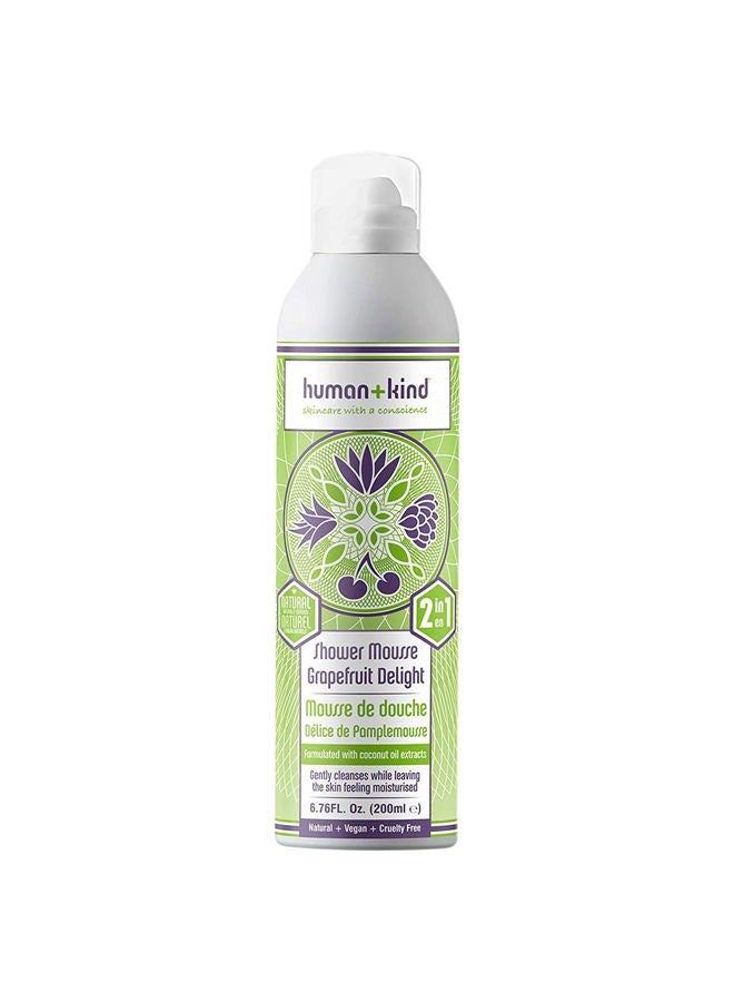 human kind Shower Mousse Bodywash - Grapefruit Delight - Image 1