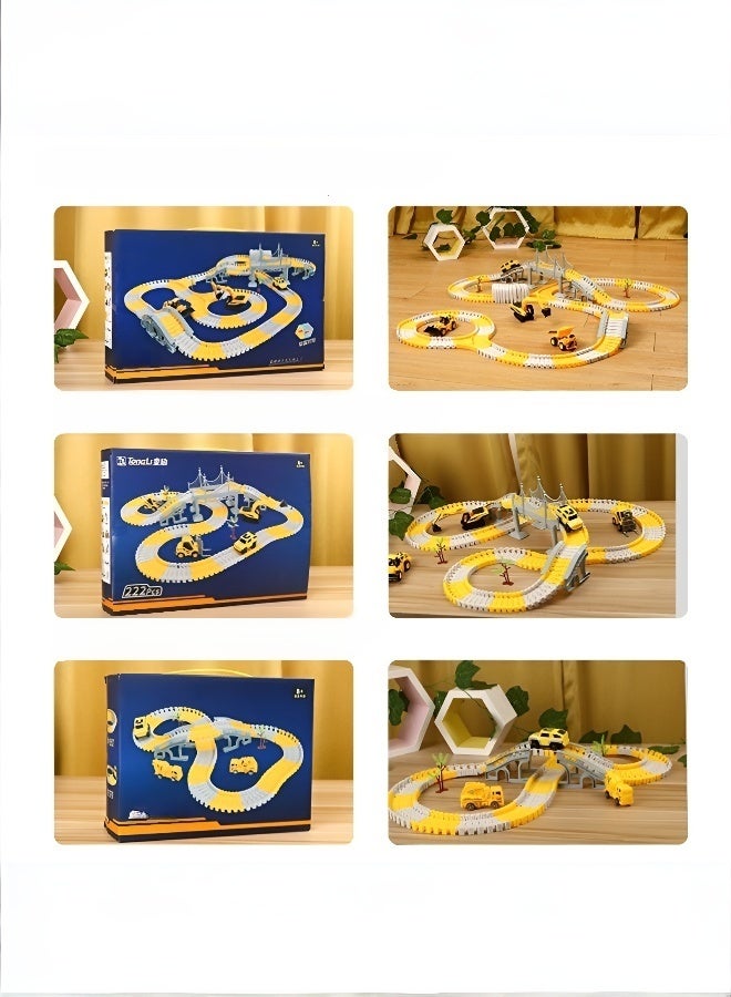 Engineering vehicle rail car children's toys wholesale Douyin assembly electric train car DIY puzzle  - Image 5