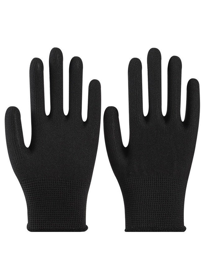 6 Pairs Black Nylon Gloves for Dry Hands Eczema SPA Moisturizing Work Glove Liners for Serving Costume Inspection - Image 3