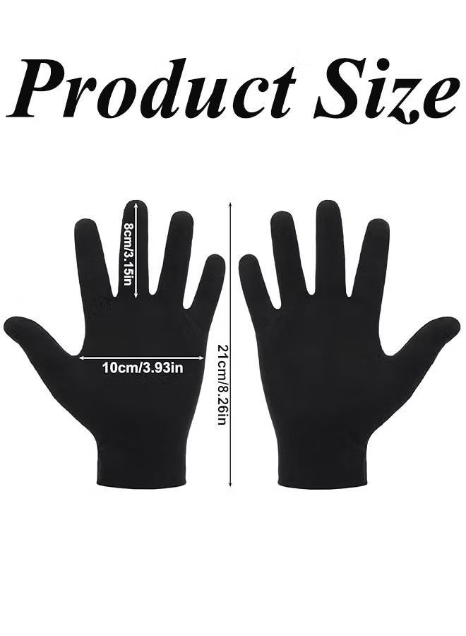6 Pairs Black Nylon Gloves for Dry Hands Eczema SPA Moisturizing Work Glove Liners for Serving Costume Inspection - Image 2