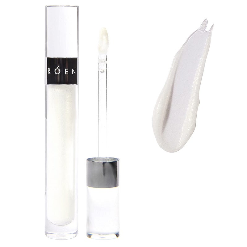 REN Natural Kiss My Liquid Lip Balm Shimmer Vegan CrueltyFree Clean Makeup COSMO Clear With Gold Shimmer