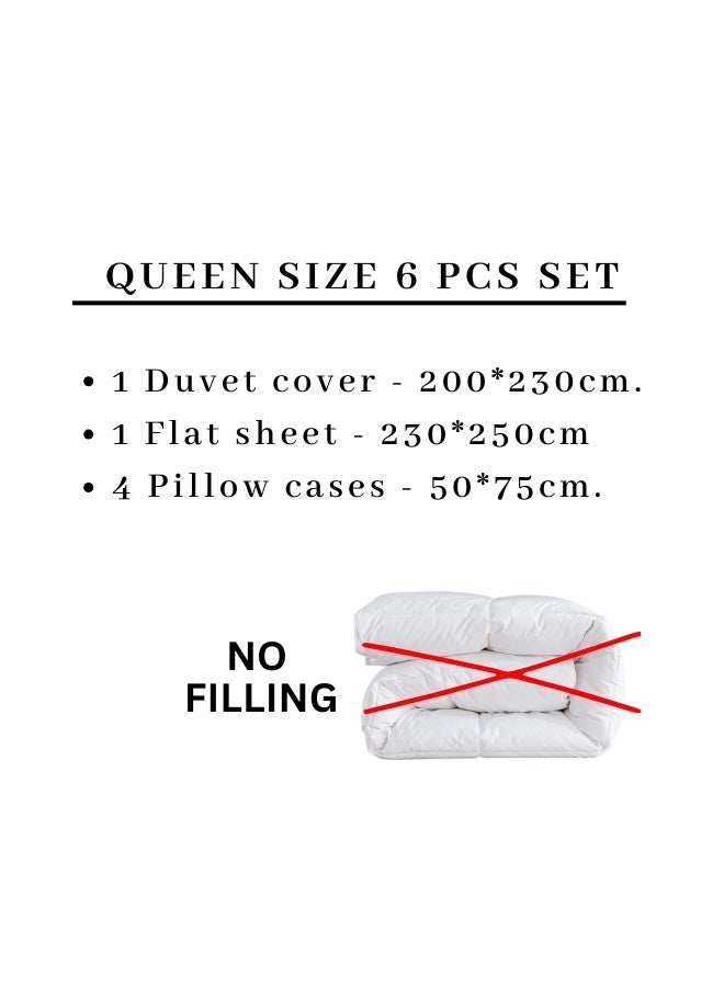LUNA Home Queen size 6 Pieces Botanical fresh Green Leaf/Leaves Reversible Design. - Image 2