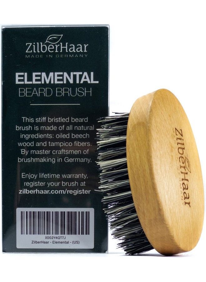 ZilberHaar فرشاة اللحية الأولية للرجال وفرشاة الشارب بشعيرات طبيعية صلبة وخشب الزان خالية من المواد الحيوانية بنسبة 100%، صنعت في ألمانيا، بطول 3 بوصات  - Image 2