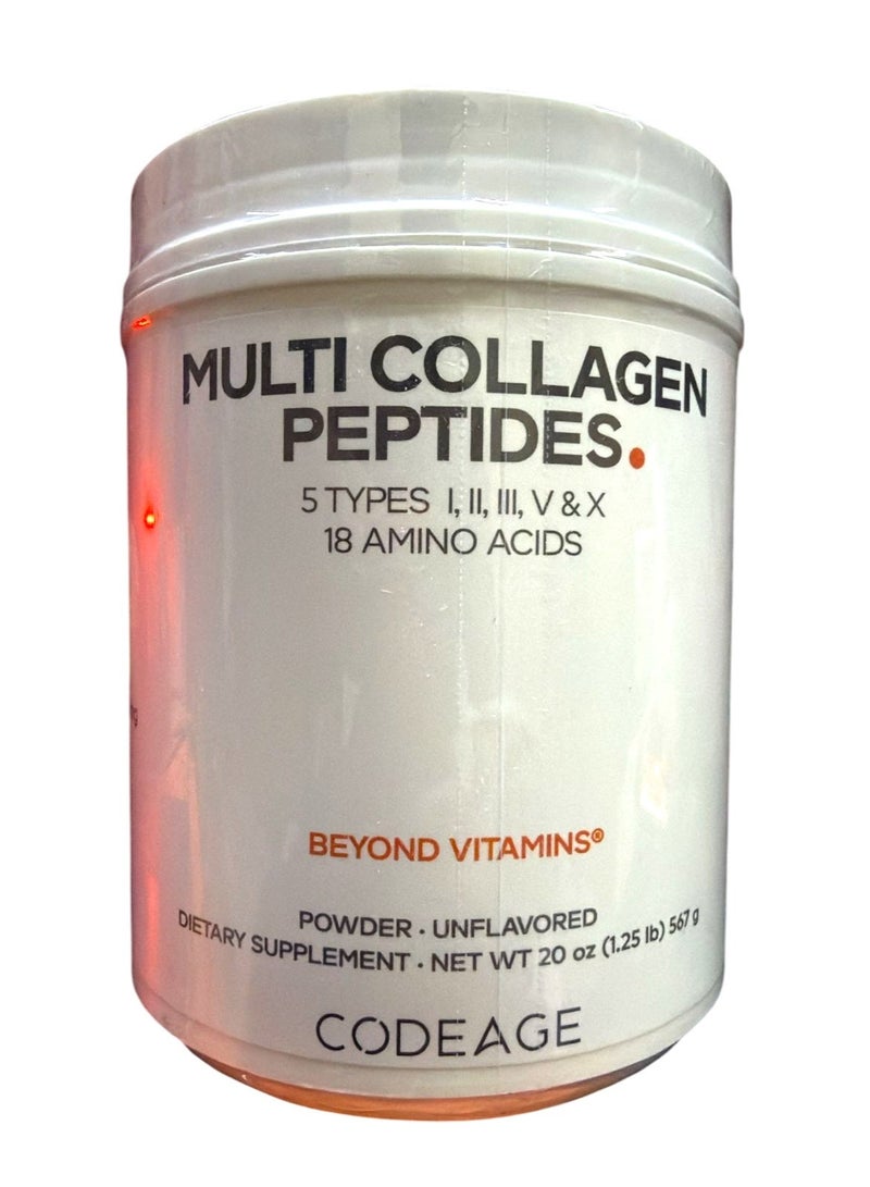 Codeage مسحوق بروتين الكولاجين المتعدد الببتيدات، إمداد لمدة شهرين، محلل مائيًا، النوع الأول والثاني والثالث والخامس والعاشر، مكمل غذائي من مرق العظام الفائق، خالي من الكائنات المعدلة وراثيًا، 20 أونصة - Image 1