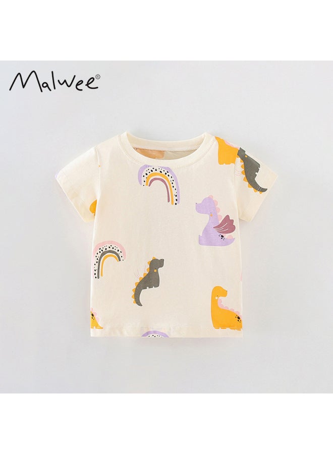 Malwee Kids T-shirt Summer New Arrival European And American Style Children's Casual Printed Short Sleeve Fashion Children's Top