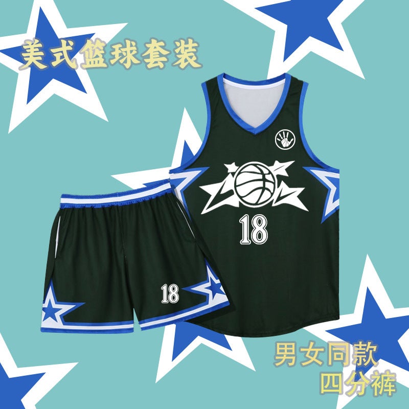 Quick-Drying Sweat-Wicking V Neck Sports Basketball Uniform Suit Men'S American Game Training Uniform Vest Jersey Printed With Logo - Image 2