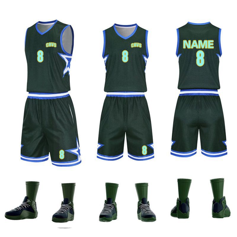 Quick-Drying Sweat-Wicking V Neck Sports Basketball Uniform Suit Men'S American Game Training Uniform Vest Jersey Printed With Logo - Image 4