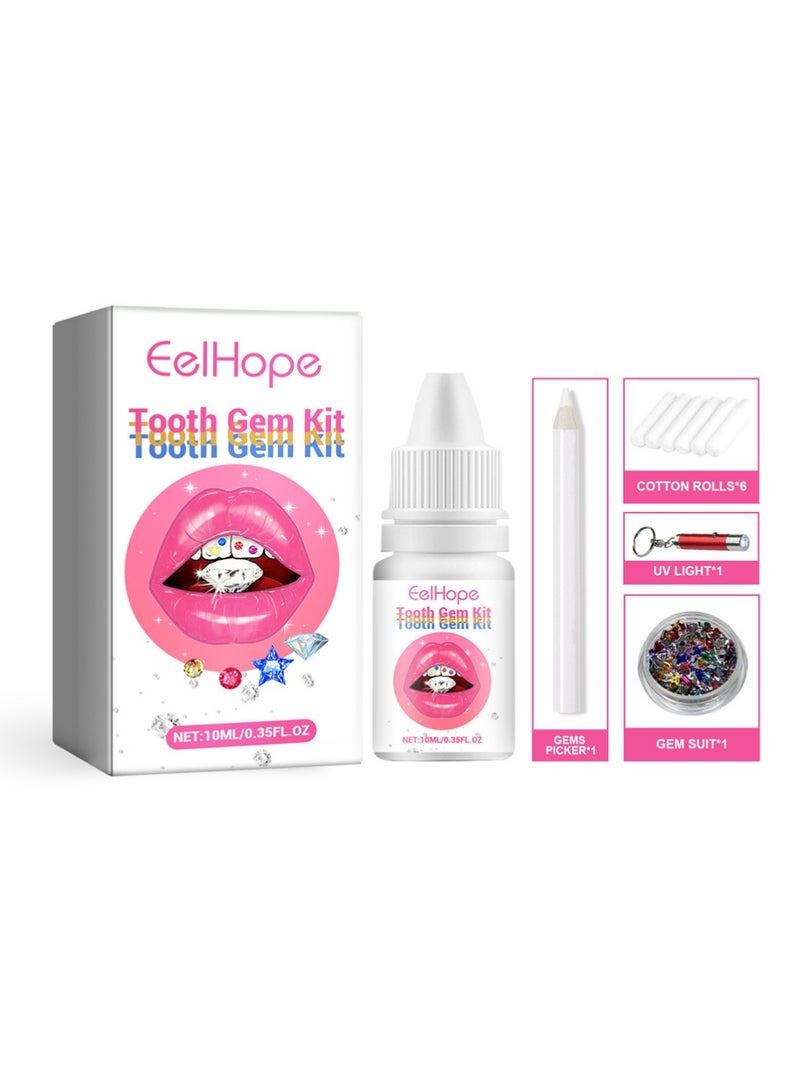Eelhope Tooth Gems Kit with Shiny Crystals for Teeth, DIY Teeth Gems Kit Fashionable Decoration Starter Set - Image 5
