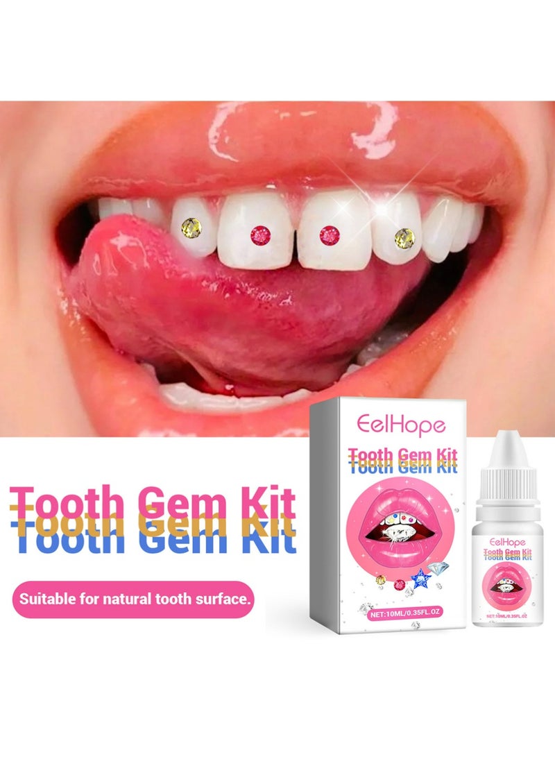 Eelhope Tooth Gems Kit with Shiny Crystals for Teeth, DIY Teeth Gems Kit Fashionable Decoration Starter Set - Image 3