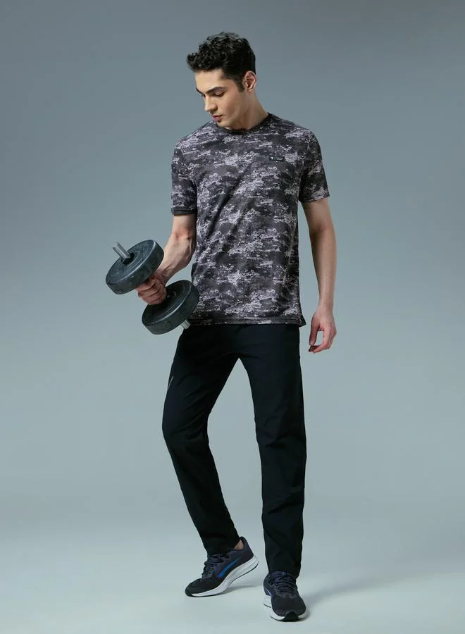 Technosport Men Camo Print Slim Fit Sports T-Shirt