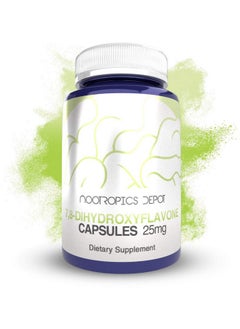 Nootropics Depot 7,8-Dihydroxyflavone Capsules | 25mg | 120 Count | 7,8 DHF | Brain Booster | Supports Cognitive Function and Brain Health