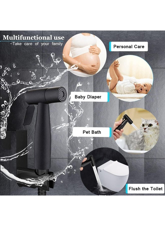 JUNARIS - Portable Travel Shattaf Set Travel Bidet Set for Traveling, Muslim Shower for Cleaning Toilet Needs 300CM - Image 1