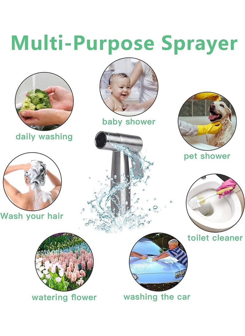JUNARIS - Portable Travel Shattaf Set Travel Bidet Set for Traveling, Muslim Shower for Cleaning Toilet Needs 300CM - Image 1