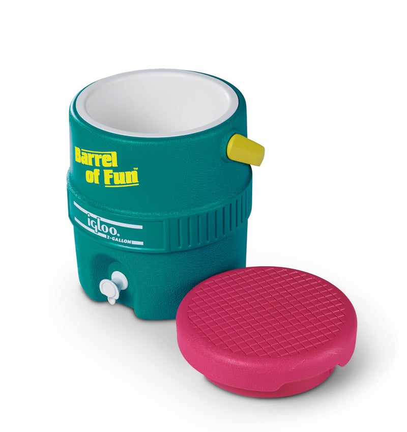 Igloo 2-Gallon Retro Party Water Jug Cooler, Jade - Image 2